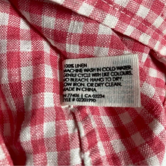 Club Monaco Gingham Check Shirt Pink Slim Fit Men Size L - Picture 8 of 16